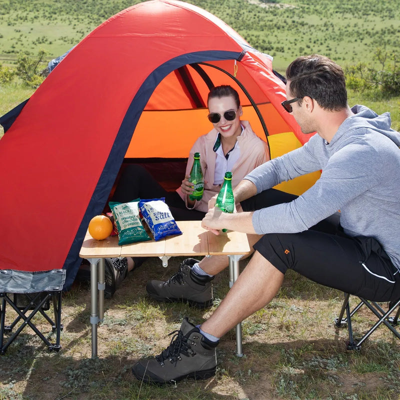 Load image into Gallery viewer, KingCamp BAMBOO 6040 4-folded Bamboo Coffee Table Adjustable Height
