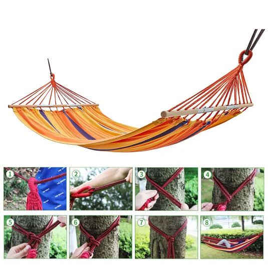 KingCamp Folding Hammock Portable Wooden Stick Hammock