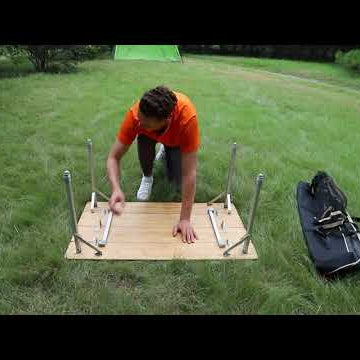 KingCamp BAMBOO 10065 PLUS 4-folding bamboo table L +mesh