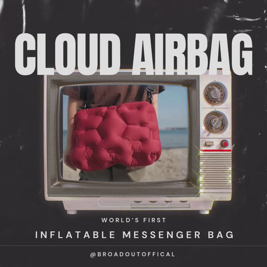 ATEPA Cloud AirBag – Ultra-Light Inflatable Shoulder Bag, Pillow, Lumbar Support & Cushion Red