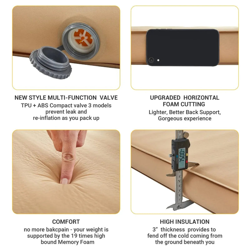 Load image into Gallery viewer, KingCamp PREMIUM SINGLE Self Inflating Sleeping Pad
