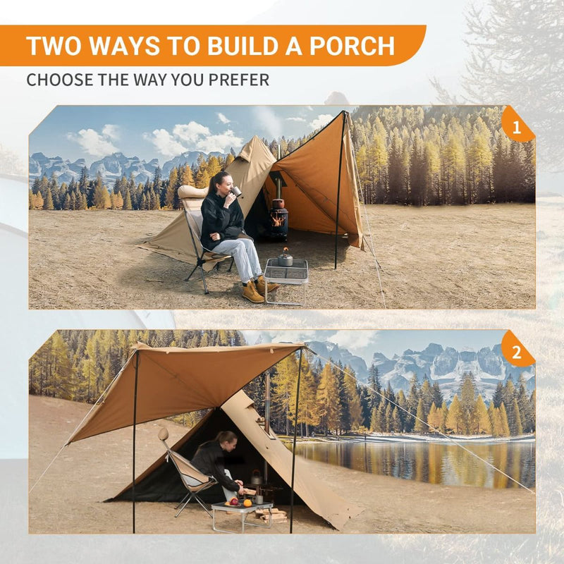 Load image into Gallery viewer, KingCamp Hot Tipi Tent with Stove Jack
