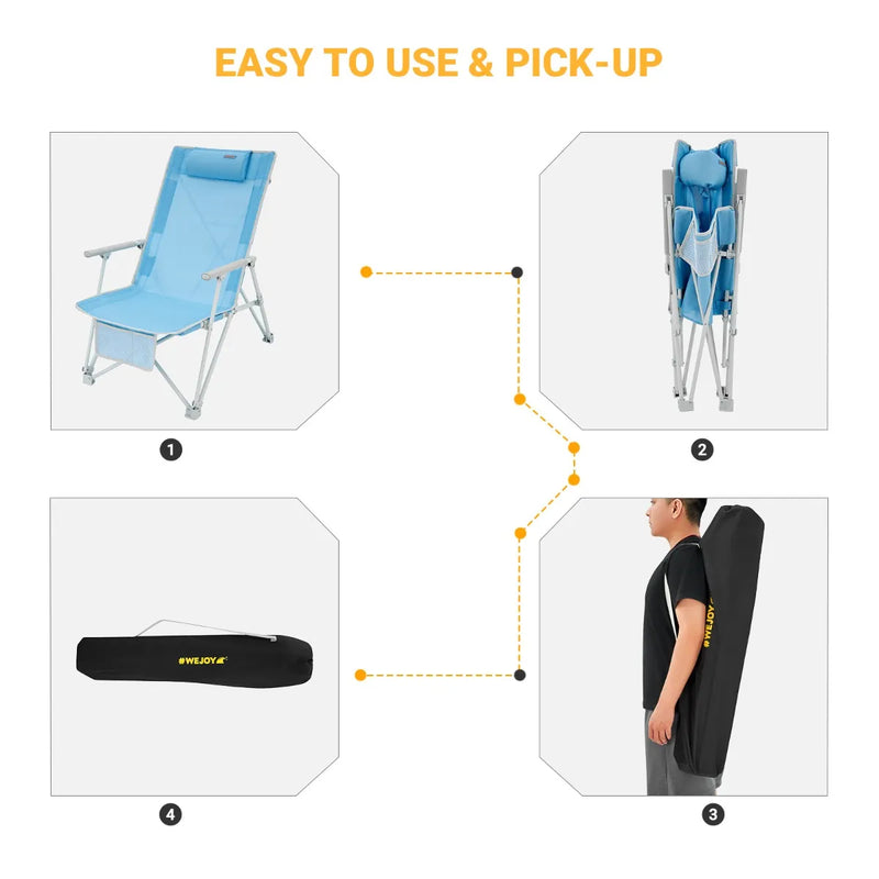 Load image into Gallery viewer, WEJOY Daydream 5 Position Beach Chair
